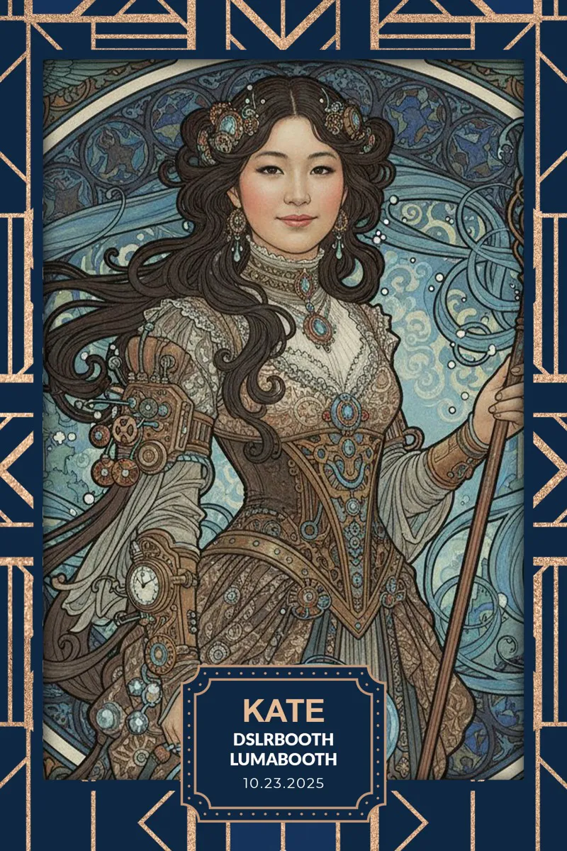 Portrait créé par IA — Art nouveau