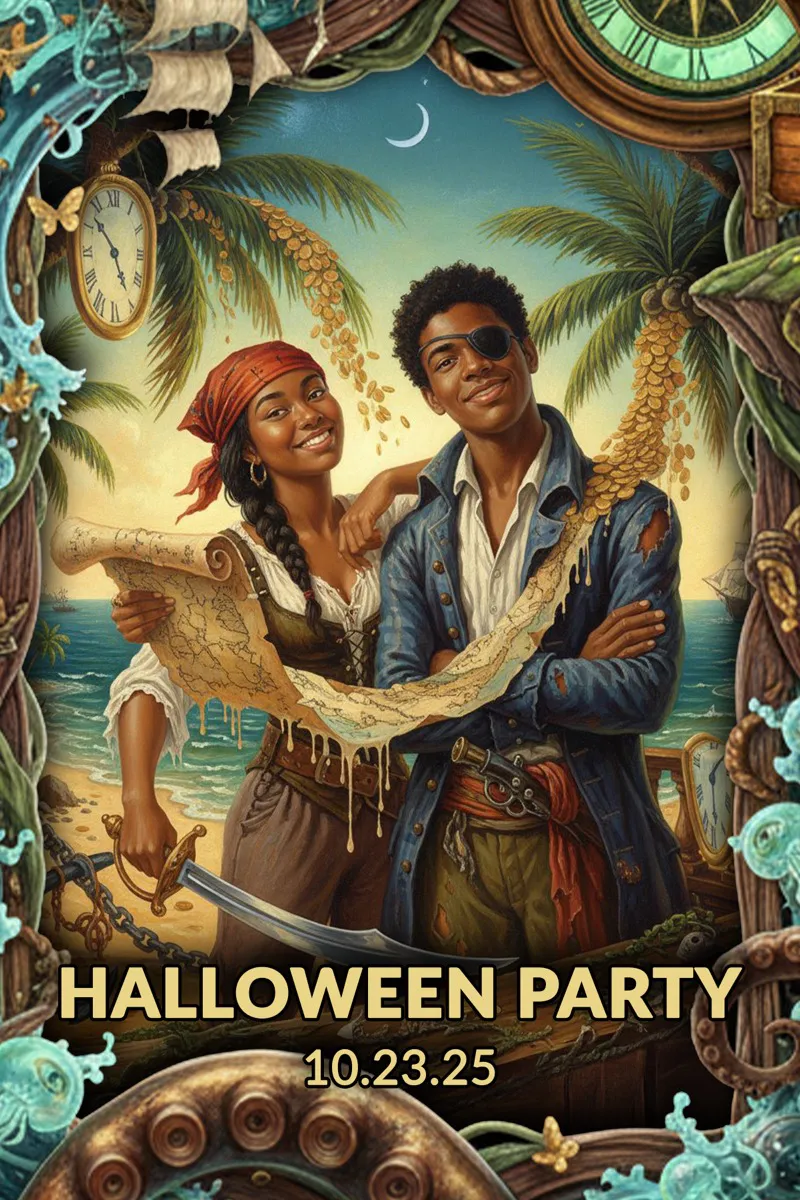 Portrait créé par IA — Pirates