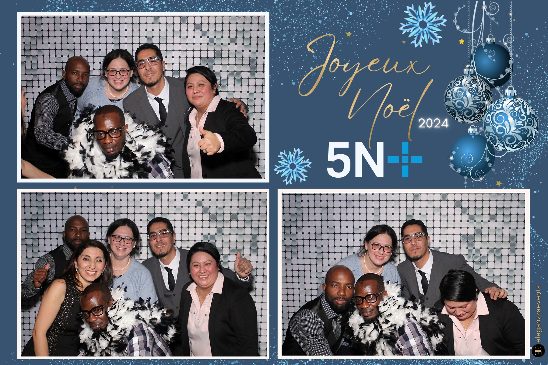 Overlay de party de Noël corporatif personnalisé aux couleurs de 5N Plus