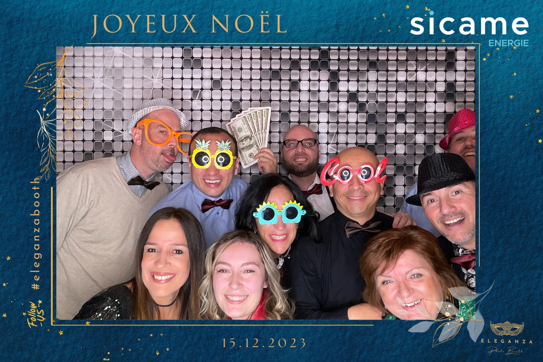 Cadre photo de Noël corporatif personnalisé pour Sicame Énergie