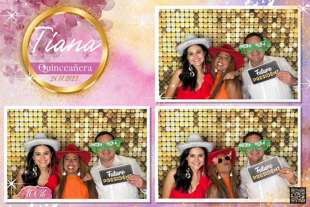 Exemple de cadre photo personnalisé pour la quinceañera de Tiana