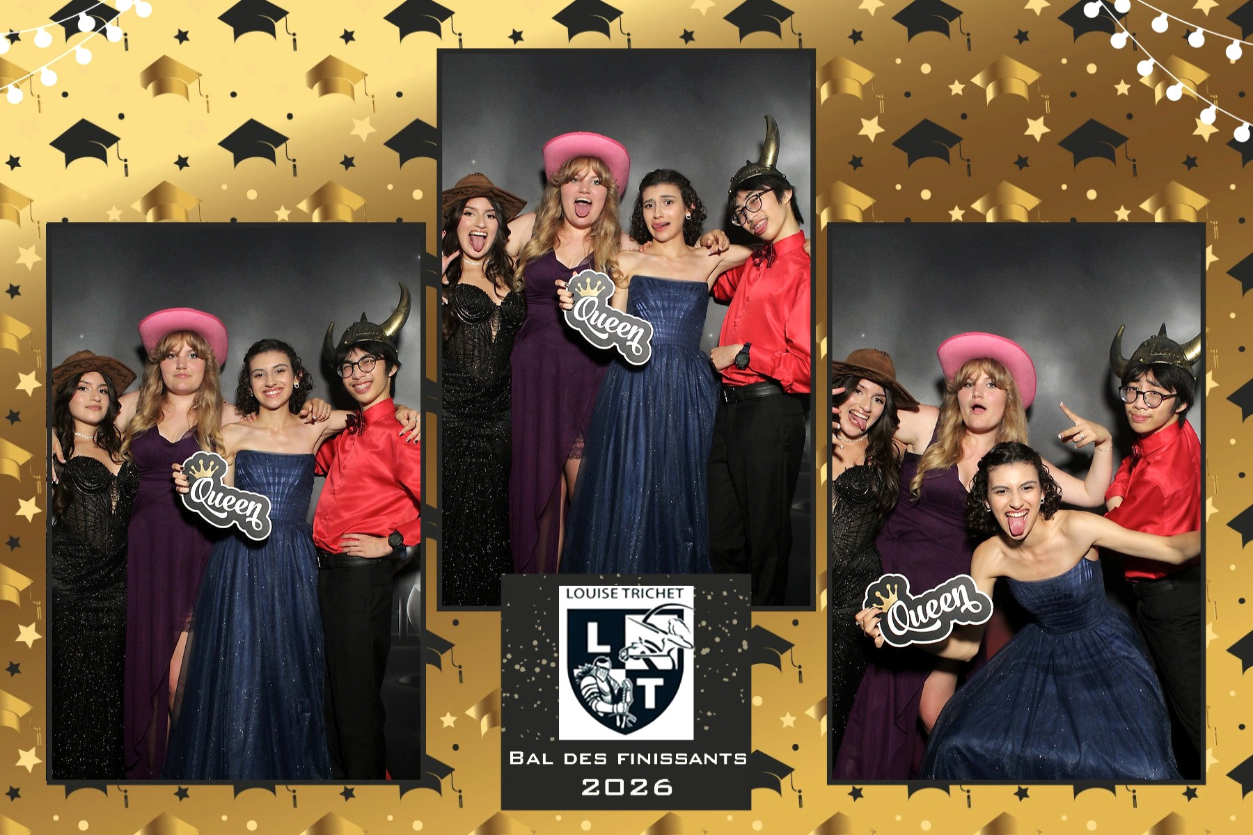 Montage photo personnalisé créé pendant un bal de finissants